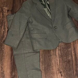 Toddler Boy Sage Green Linen Suit
